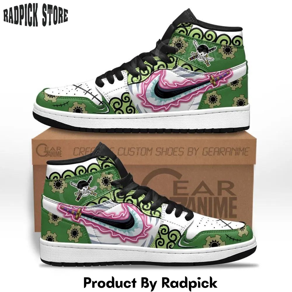 Wano arc zoro enma haki air jordan high top sneakers anime mn03  rp0357194